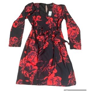 NWT Yumi Kim Lasting Love South Side Silhouette Wrap Dress Red Black XS